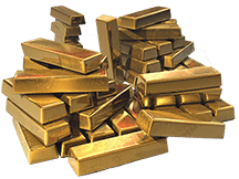 gold bars stacked