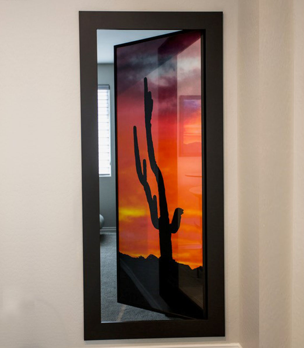 secret art piece door slightly open