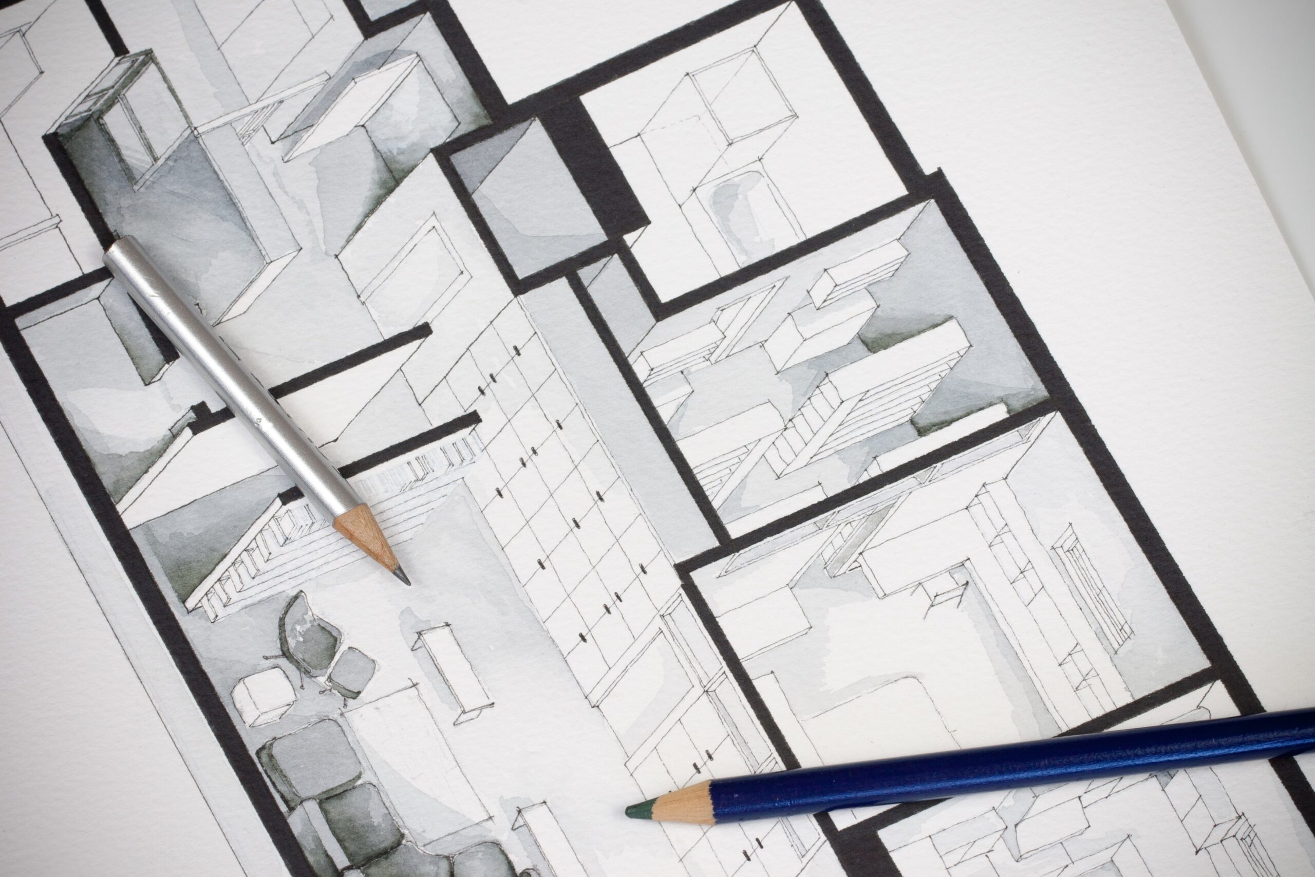 sketch of a house
