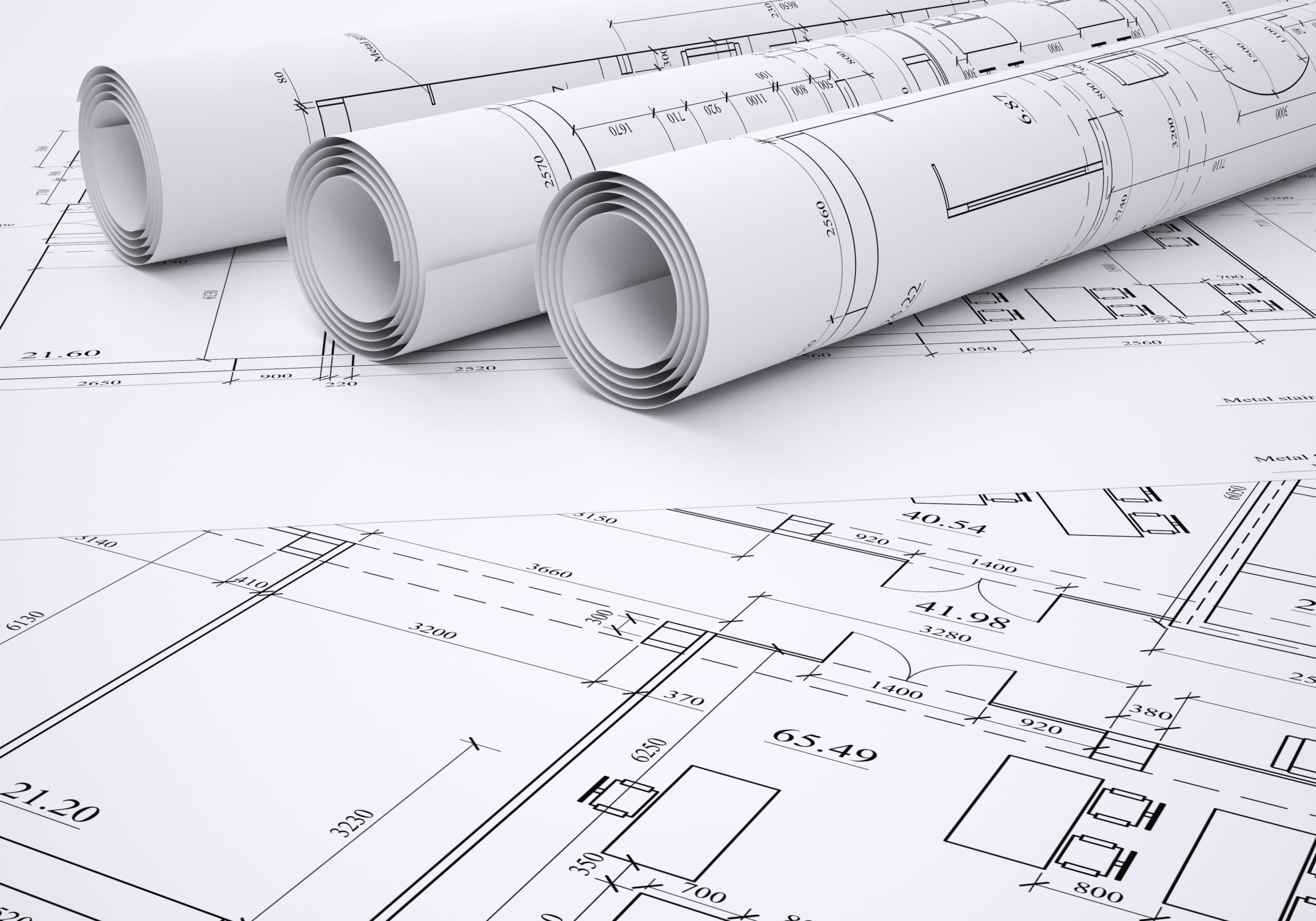 design plans sketched out with measurements