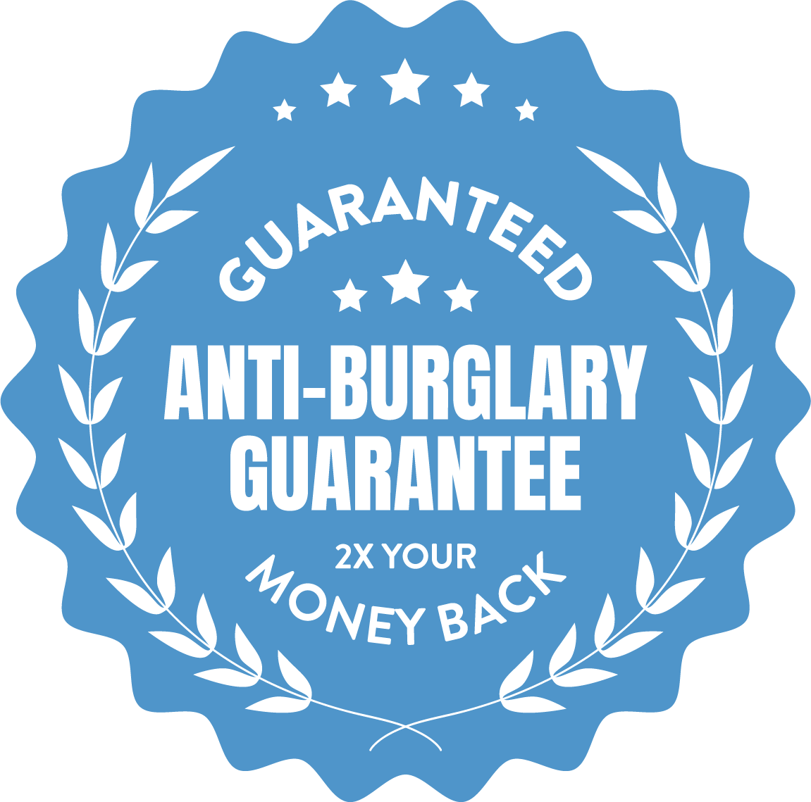 anti-burglary guarantee badge
