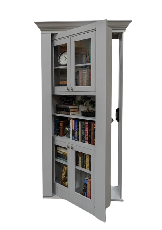 Hutch secret door, ajar.