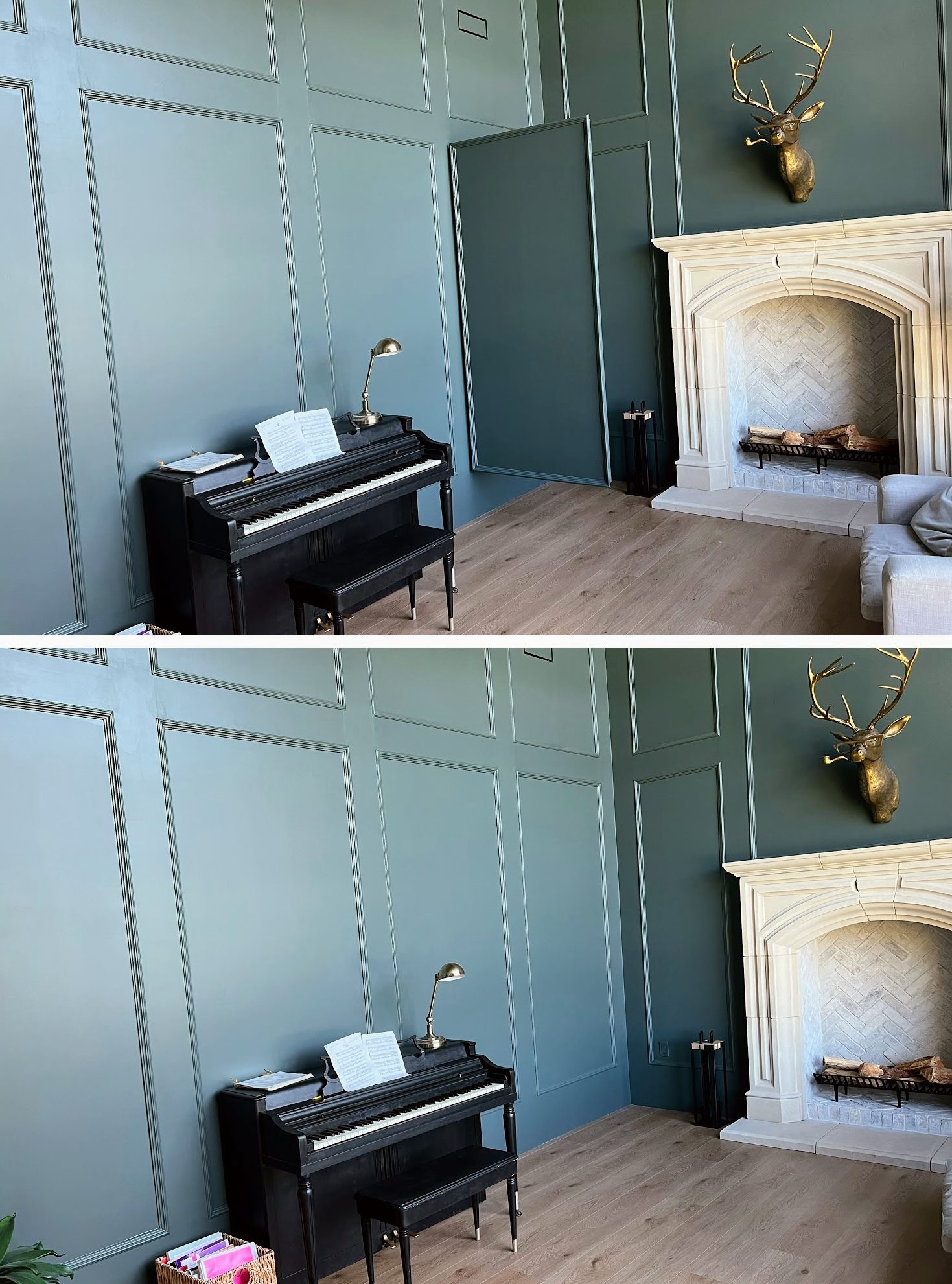 Hidden Panel Door open and closed collage